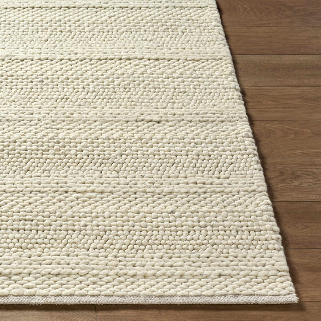 Clarke Modern Solid Design Beige Hand Woven Wool Area Rug - The Rug Decor