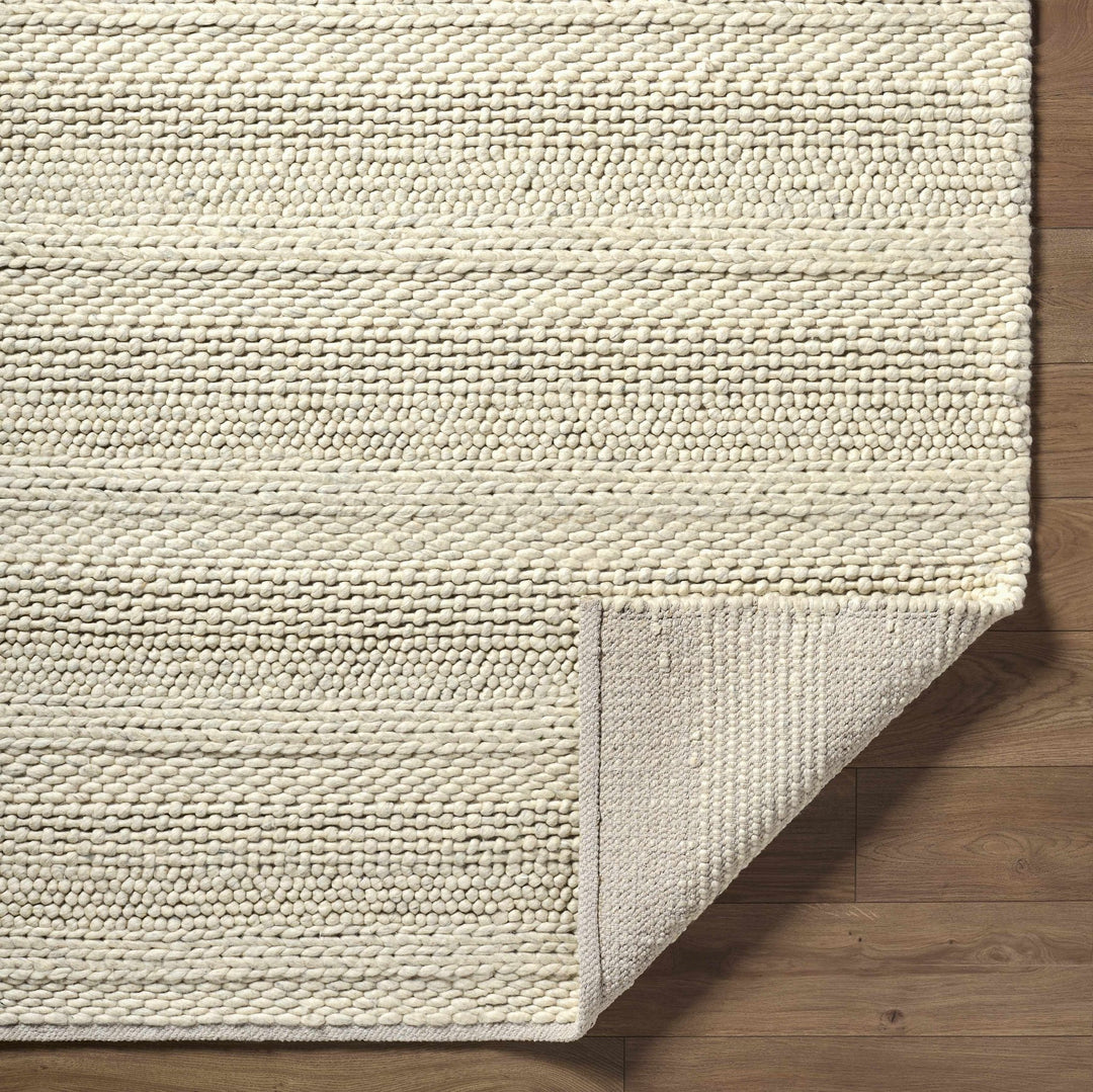 Clarke Modern Solid Design Beige Hand Woven Wool Area Rug - The Rug Decor