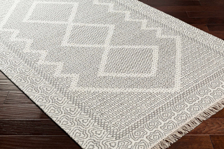 Claus Contemporary Geometrical Gray And Ivory Rug - The Rug Decor