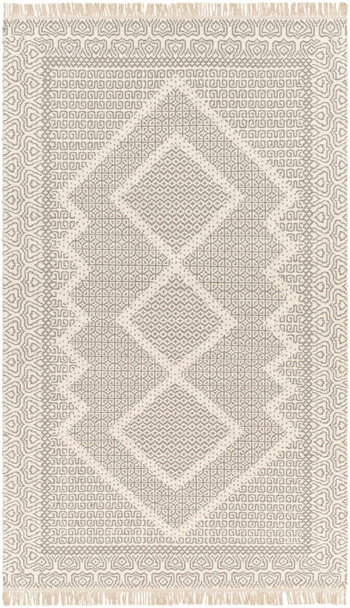 Claus Contemporary Geometrical Gray And Ivory Rug - The Rug Decor