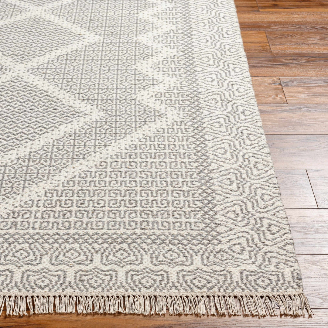 Claus Contemporary Geometrical Gray And Ivory Rug - The Rug Decor