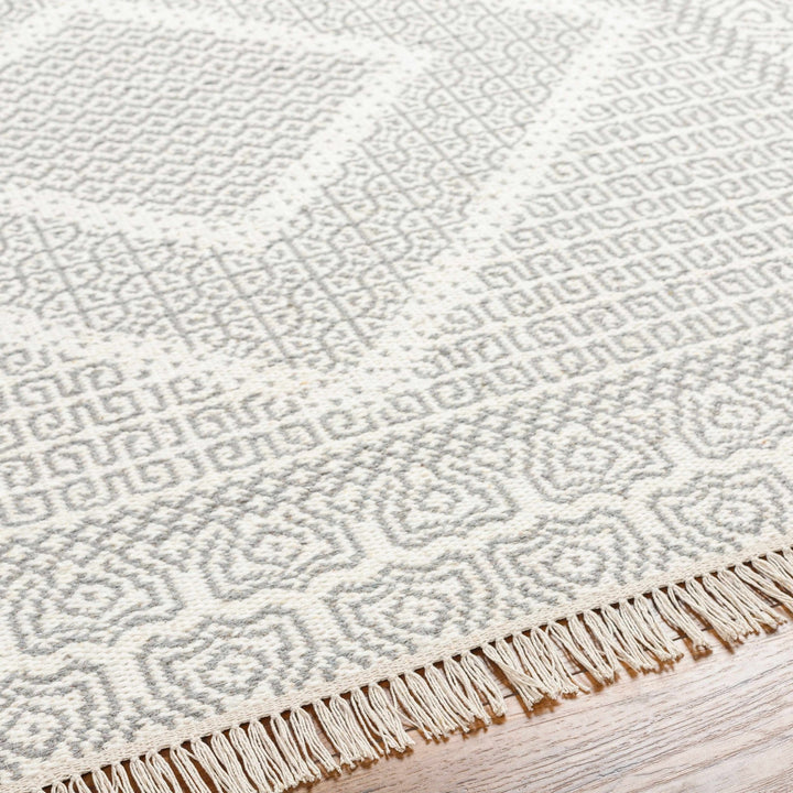 Claus Contemporary Geometrical Gray And Ivory Rug - The Rug Decor