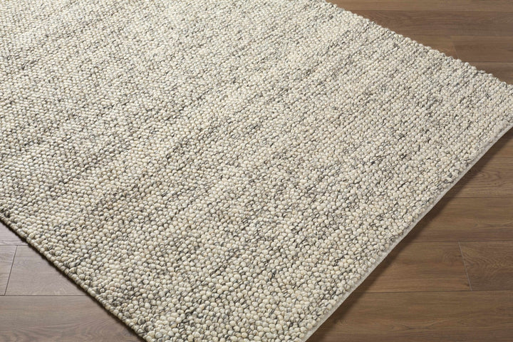 Clayne Contemporary Beige And Charcoal Wool Area Rug - The Rug Decor