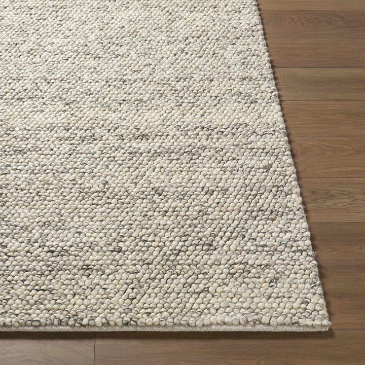 Clayne Contemporary Beige And Charcoal Wool Area Rug - The Rug Decor
