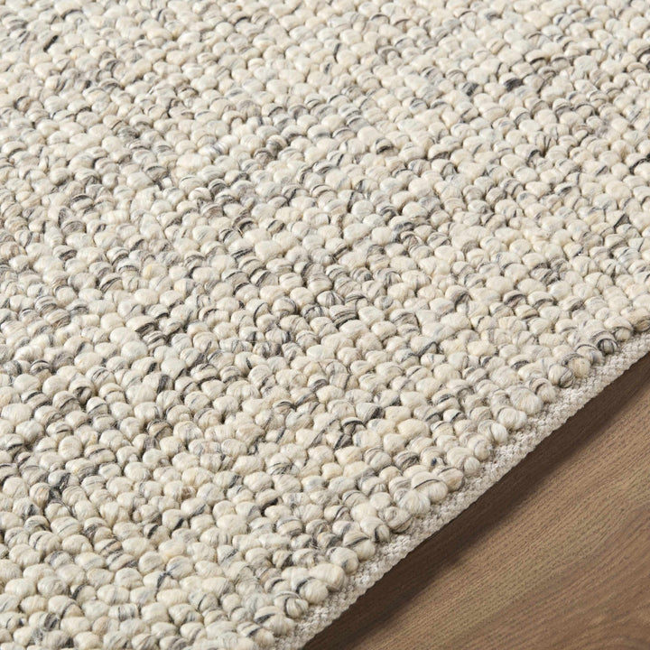 Clayne Contemporary Beige And Charcoal Wool Area Rug - The Rug Decor