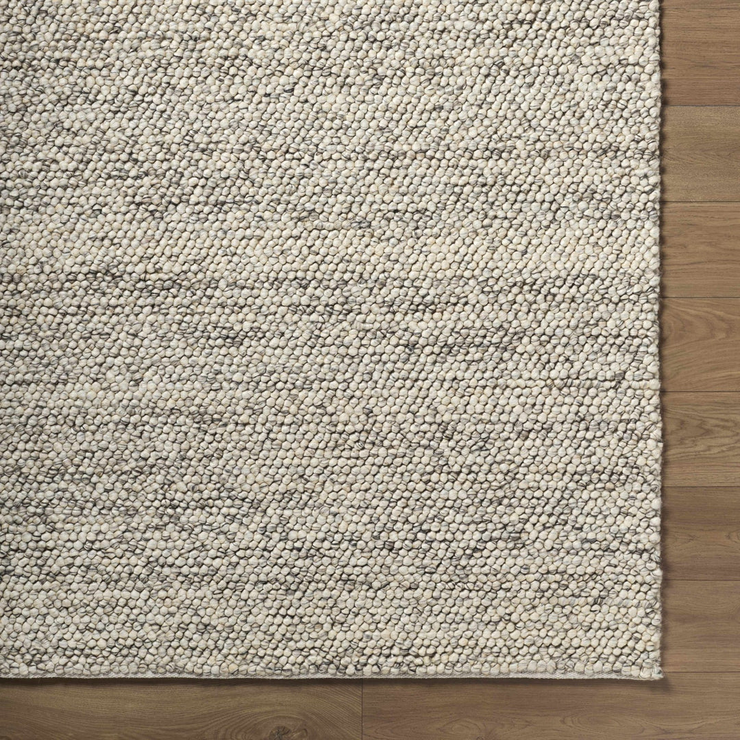 Clayne Contemporary Beige And Charcoal Wool Area Rug - The Rug Decor