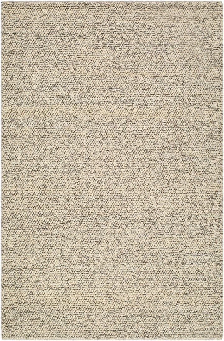 Clayne Contemporary Beige And Charcoal Wool Area Rug - The Rug Decor