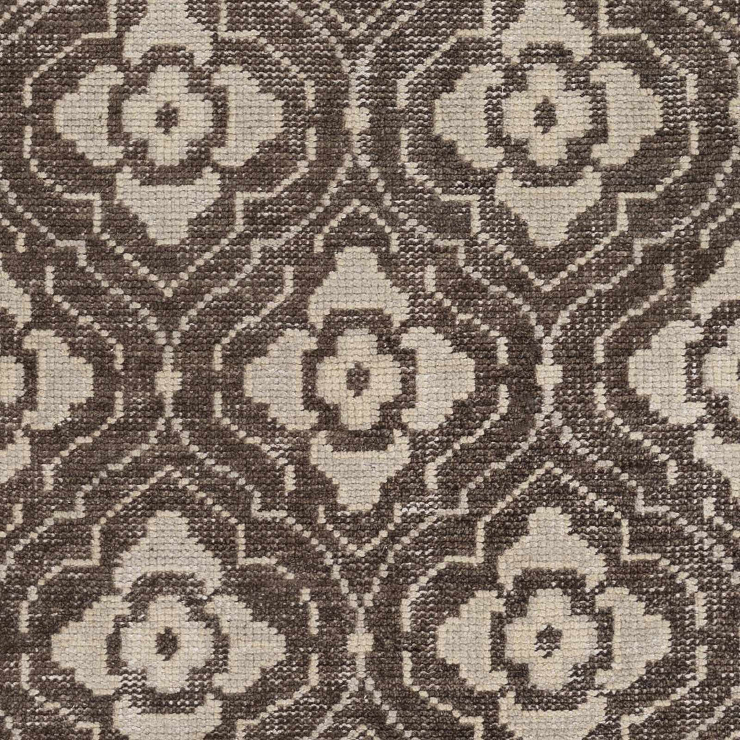 Claysville Contemporary Style Brown And Beige Hand Knotted Area Rug