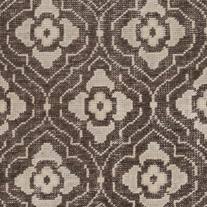 Claysville Contemporary Style Brown And Beige Hand Knotted Area Rug