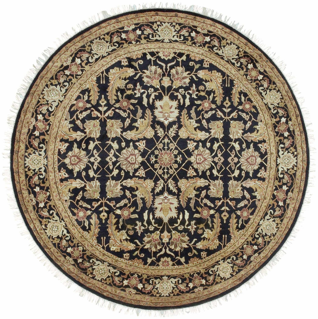 Claysburg Traditional Black And Brown Hand Knotted Wool Area Rug - The Rug Decor