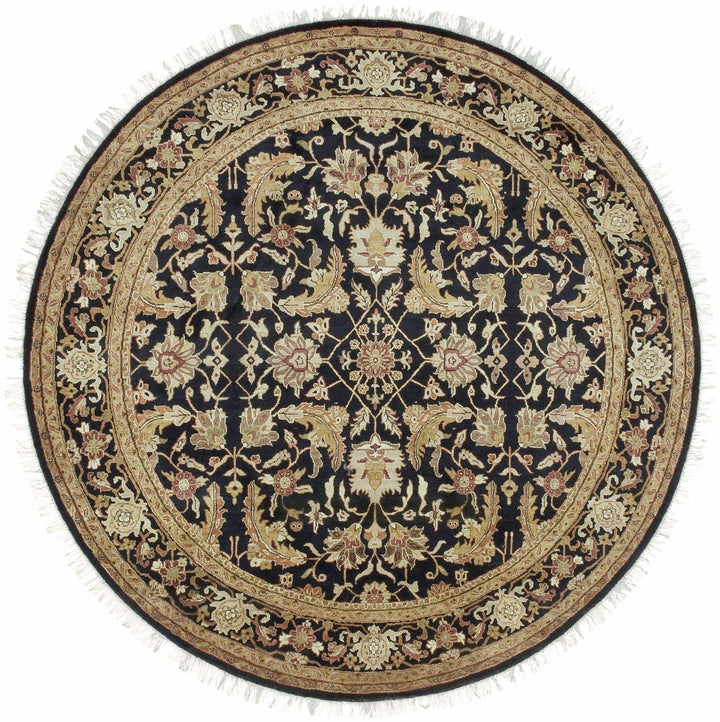 Claysburg Traditional Black And Brown Hand Knotted Wool Area Rug - The Rug Decor