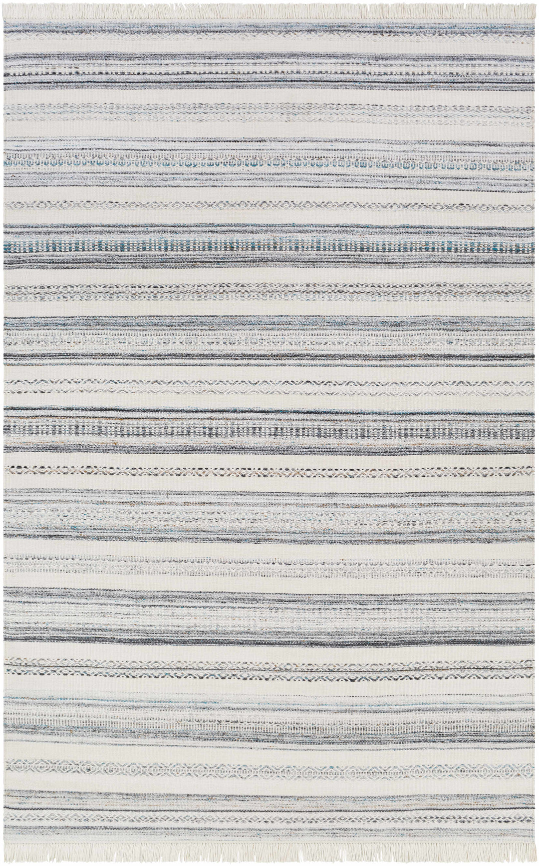 Coolbellup Modern Style Blue And Ivory Hand Woven Area Rug