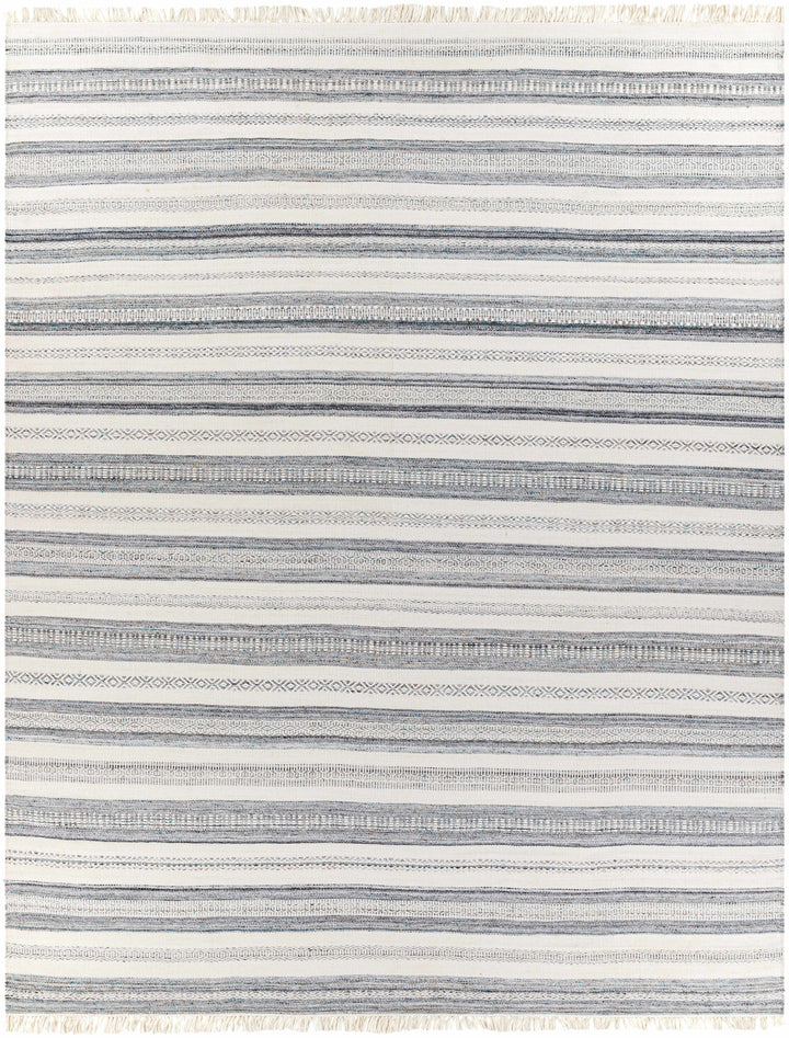 Coolbellup Modern Style Blue And Ivory Hand Woven Area Rug