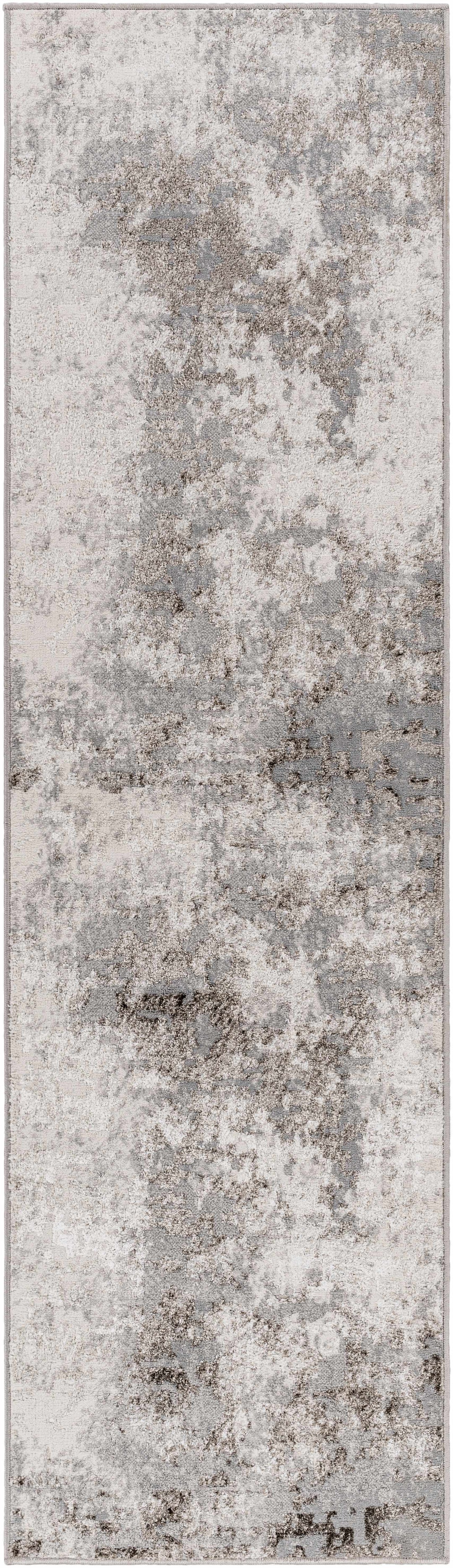 Calabasa Ivory And Gray Modern Abstract Design Area Rug