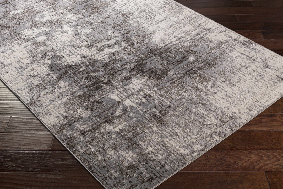 Calabasa Ivory And Gray Modern Abstract Design Area Rug