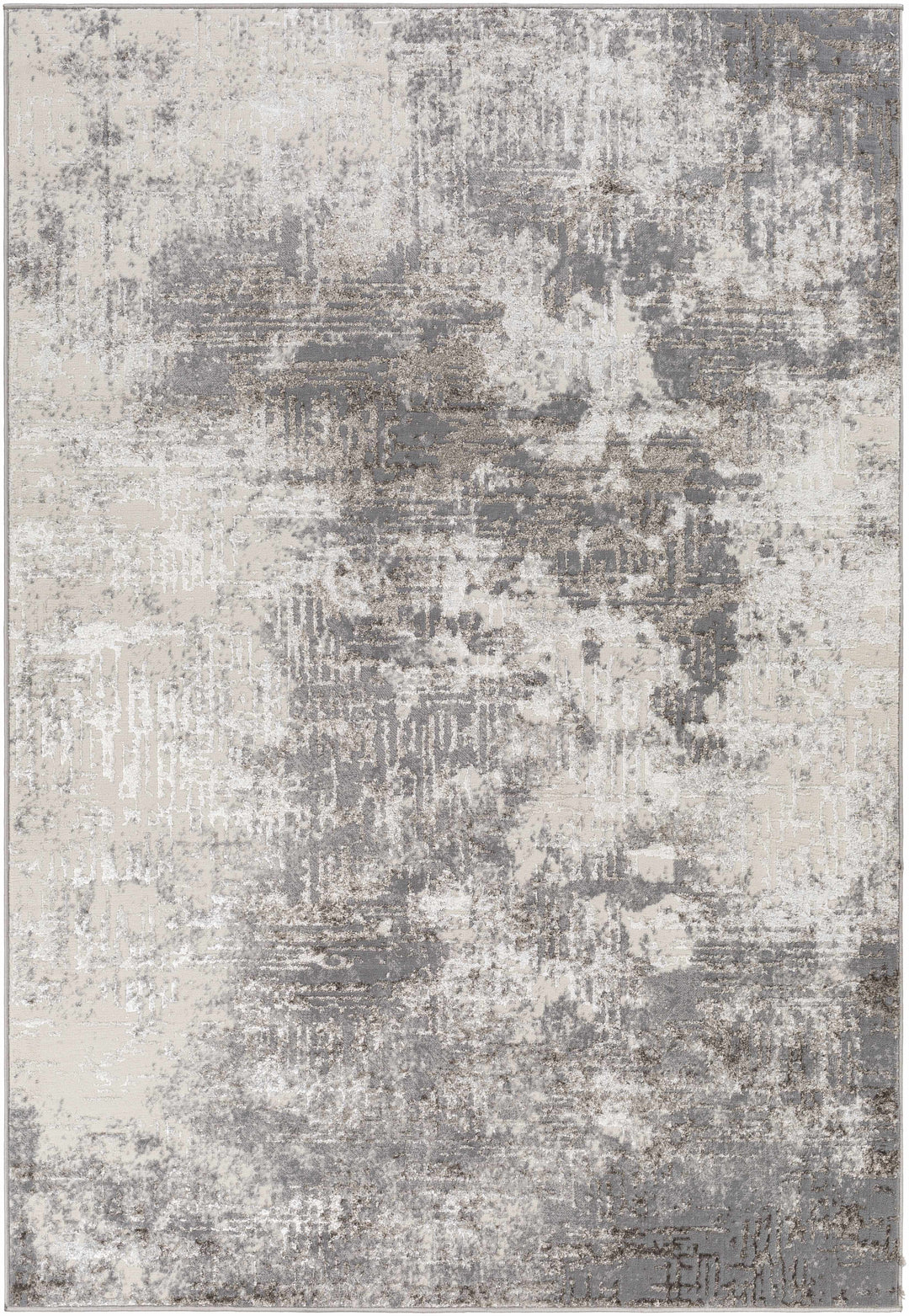 Calabasa Ivory And Gray Modern Abstract Design Area Rug