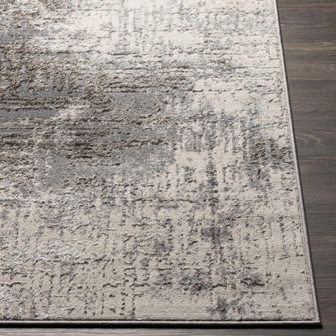 Calabasa Ivory And Gray Modern Abstract Design Area Rug