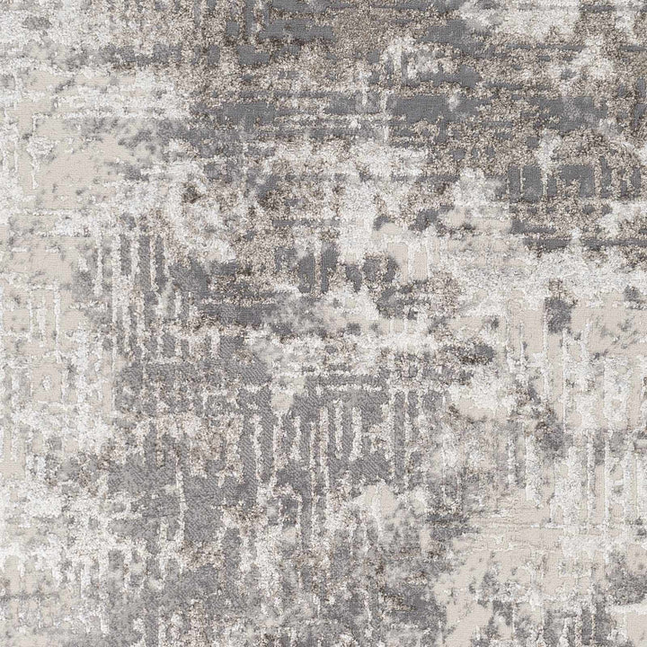 Calabasa Ivory And Gray Modern Abstract Design Area Rug