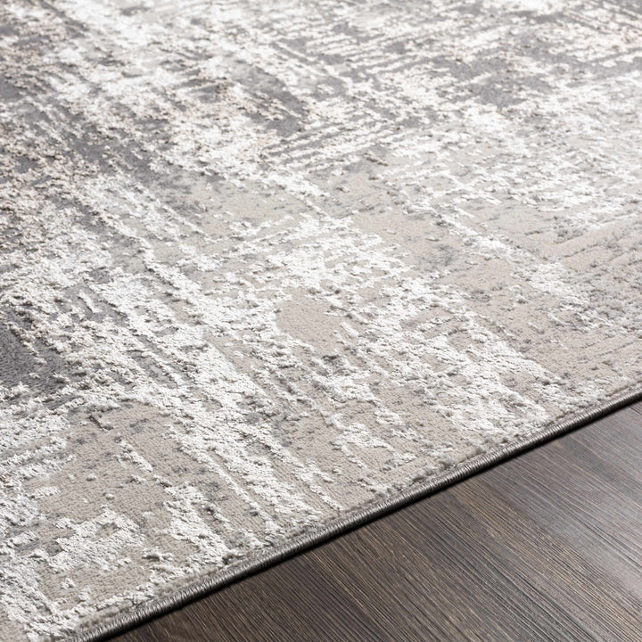 Calabasa Ivory And Gray Modern Abstract Design Area Rug