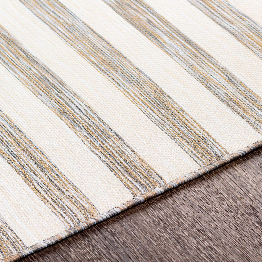 Clackmannanshire Gray And Ivory Modern Style Outdoor Area Rug
