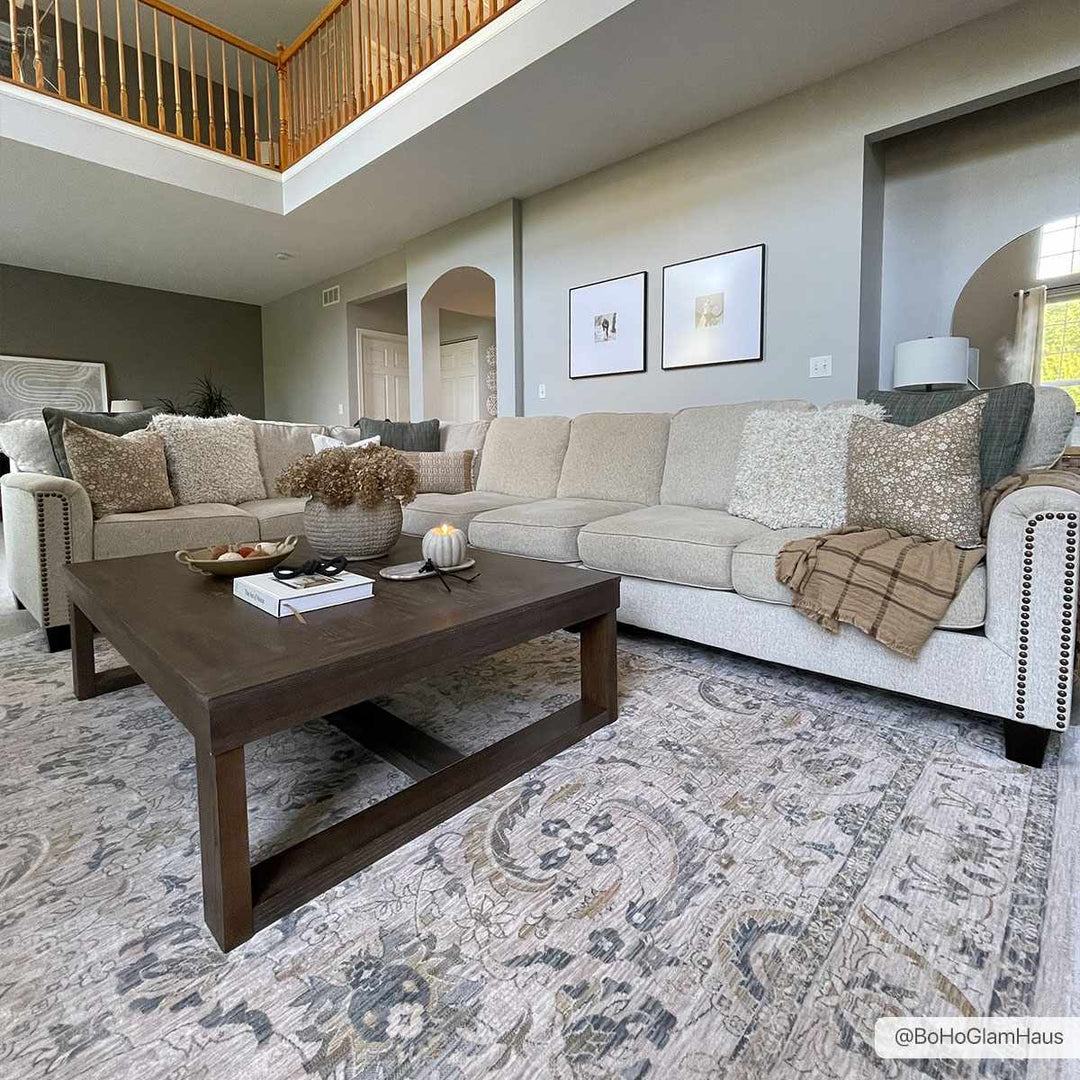 Clee Traditional Beige And Gray Rug - The Rug Decor