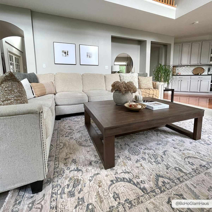 Clee Traditional Beige And Gray Rug - The Rug Decor