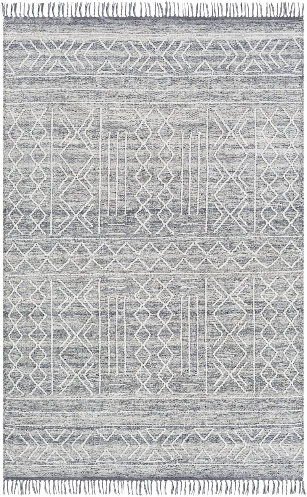 Clintwood Modern Style Gray And Ivory Hand Woven Area Rug - The Rug Decor