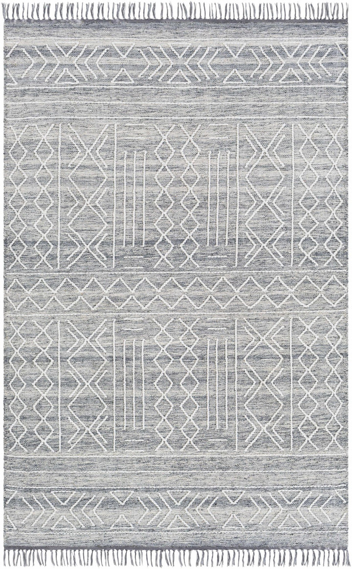 Clintwood Modern Style Gray And Ivory Hand Woven Area Rug - The Rug Decor