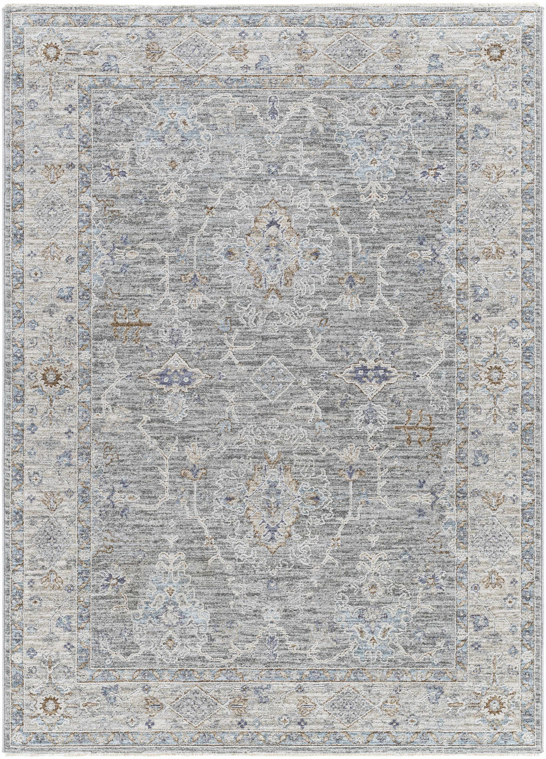 Clem Traditional Style Gray Area Rug