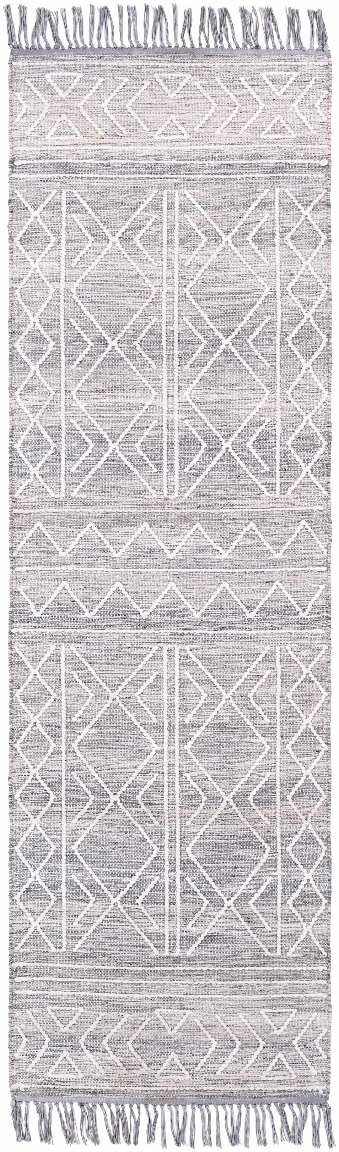 Clintwood Modern Style Gray And Ivory Hand Woven Area Rug
