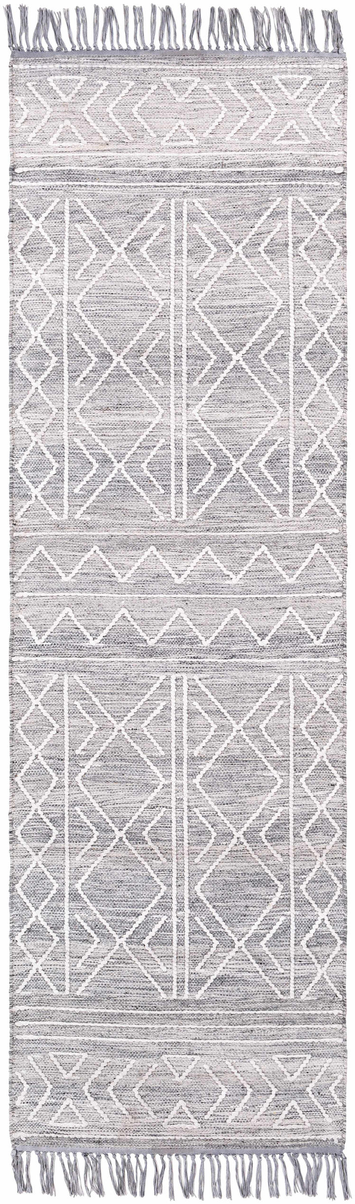 Clintwood Modern Style Gray And Ivory Hand Woven Area Rug