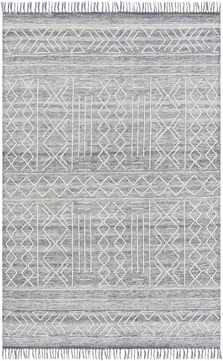 Clintwood Modern Style Gray And Ivory Hand Woven Area Rug