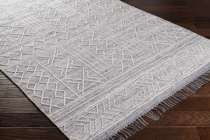 Clintwood Modern Style Gray And Ivory Hand Woven Area Rug