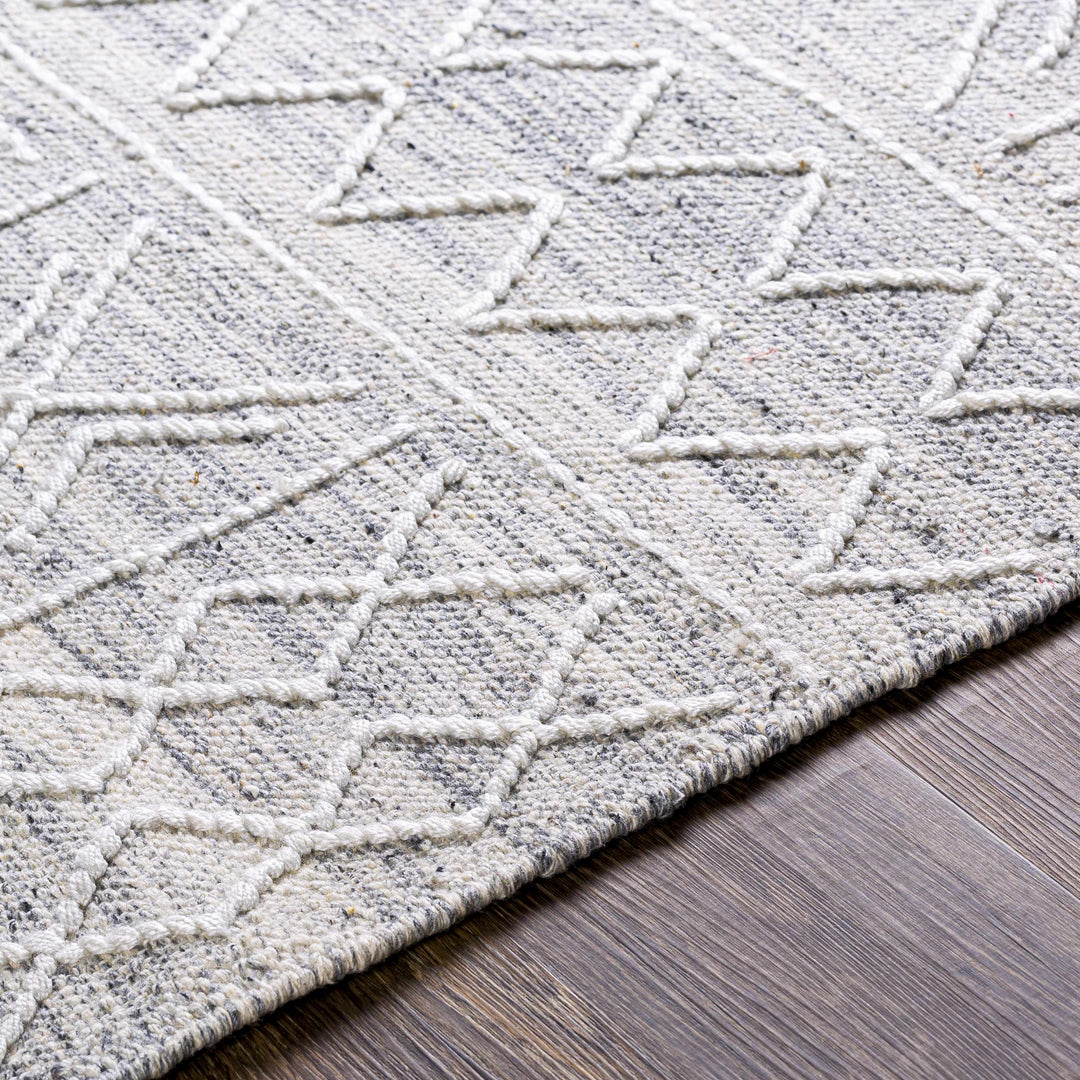 Clintwood Modern Style Gray And Ivory Hand Woven Area Rug