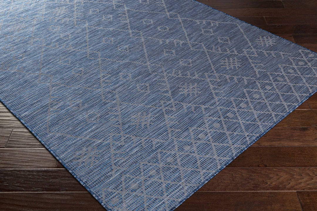 Clophill Blue Modern geometrical Design Outdoor Area Rug - The Rug Decor