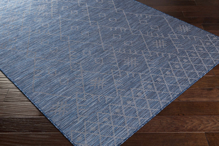 Clophill Blue Modern geometrical Design Outdoor Area Rug - The Rug Decor