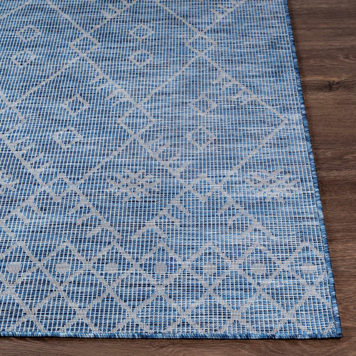 Clophill Blue Modern geometrical Design Outdoor Area Rug - The Rug Decor