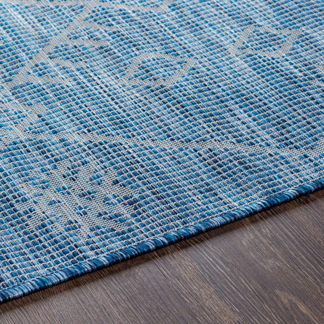 Clophill Blue Modern geometrical Design Outdoor Area Rug - The Rug Decor