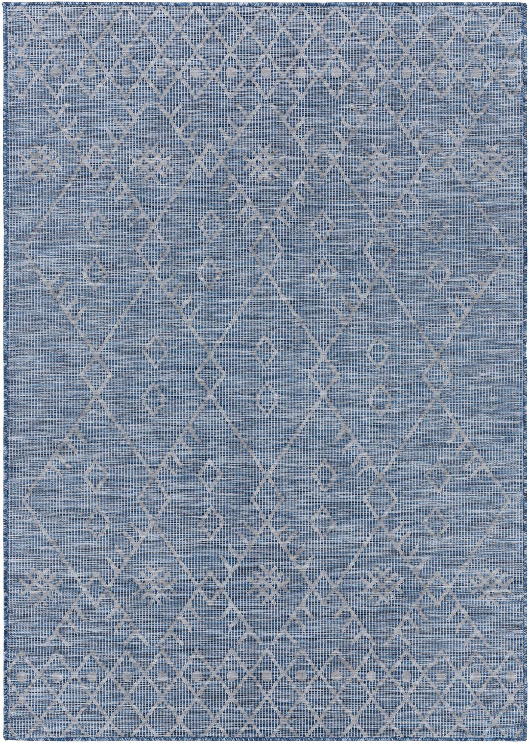 Clophill Blue Modern geometrical Design Outdoor Area Rug - The Rug Decor