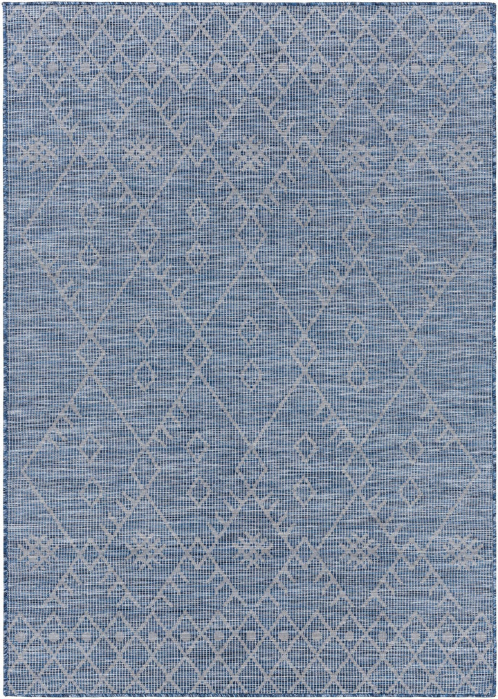 Clophill Blue Modern geometrical Design Outdoor Area Rug - The Rug Decor