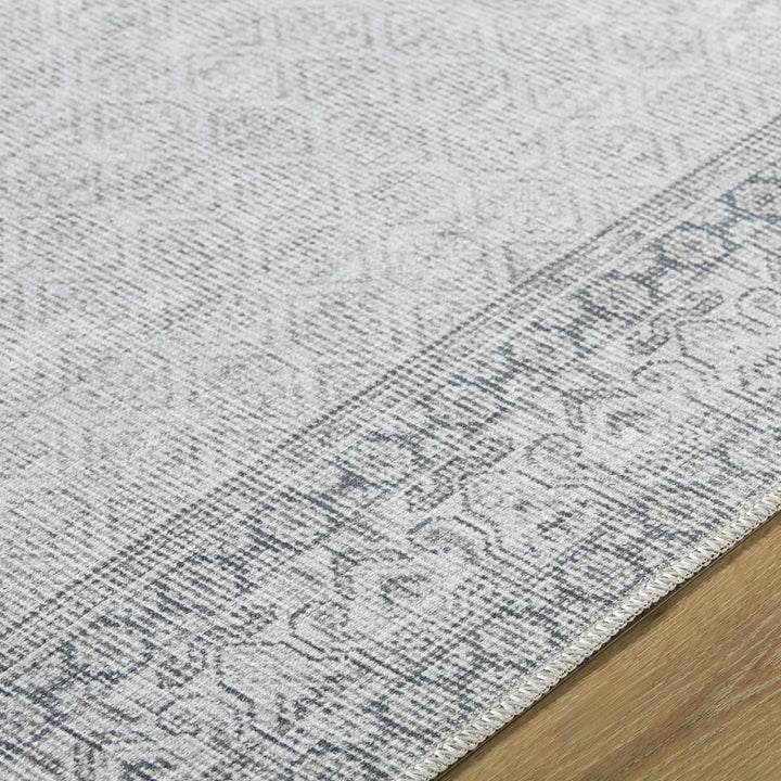 Cloris Traditional Style Gray And Ivory Washable Rug - The Rug Decor