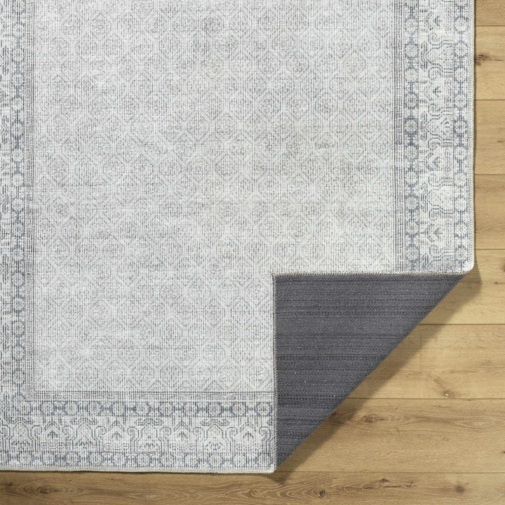 Cloris Traditional Style Gray And Ivory Washable Rug - The Rug Decor