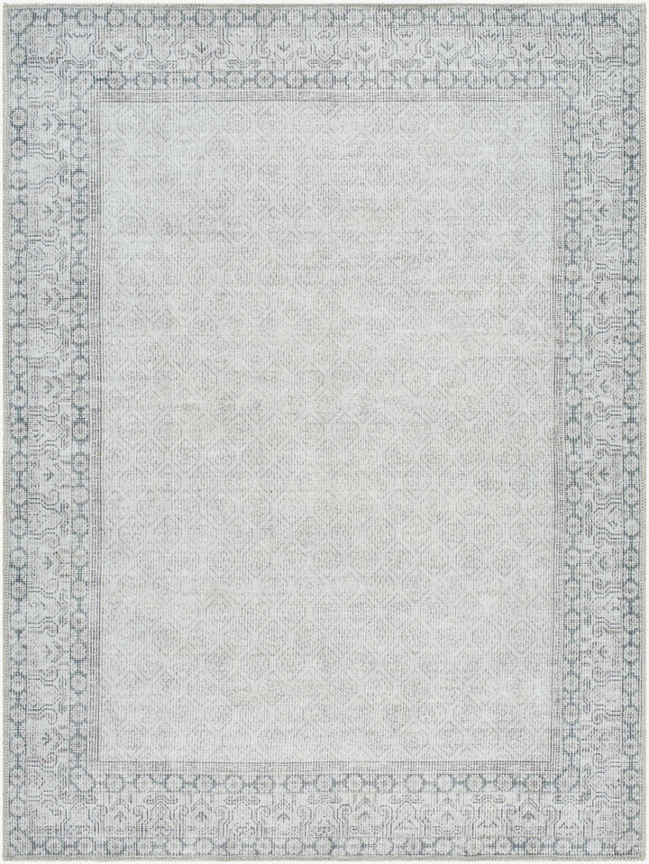 Cloris Traditional Style Gray And Ivory Washable Rug - The Rug Decor