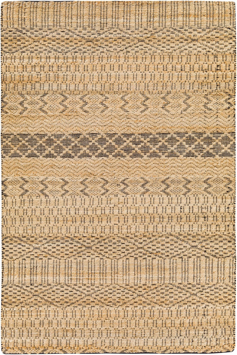 Cloverly Tan And Black Modern Style Hand Woven Area Rug - The Rug Decor