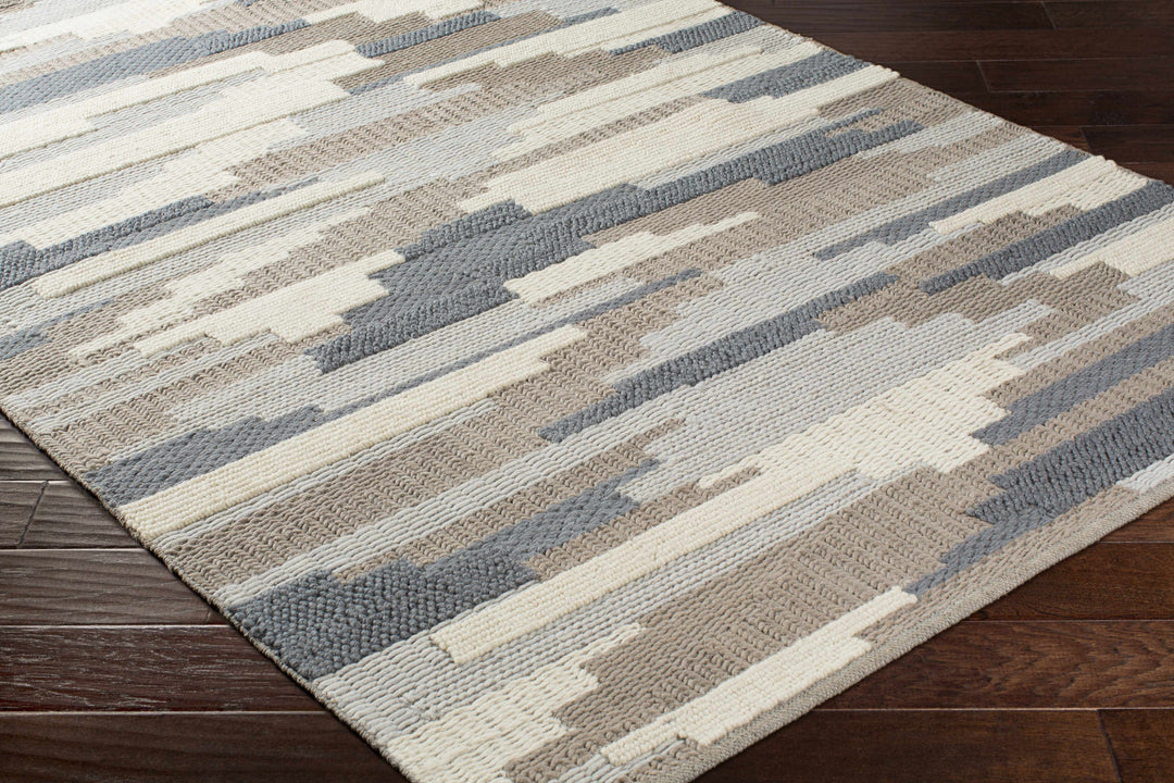 Clarinda Ivory And Gray Modern Style Hand Woven Area Rug