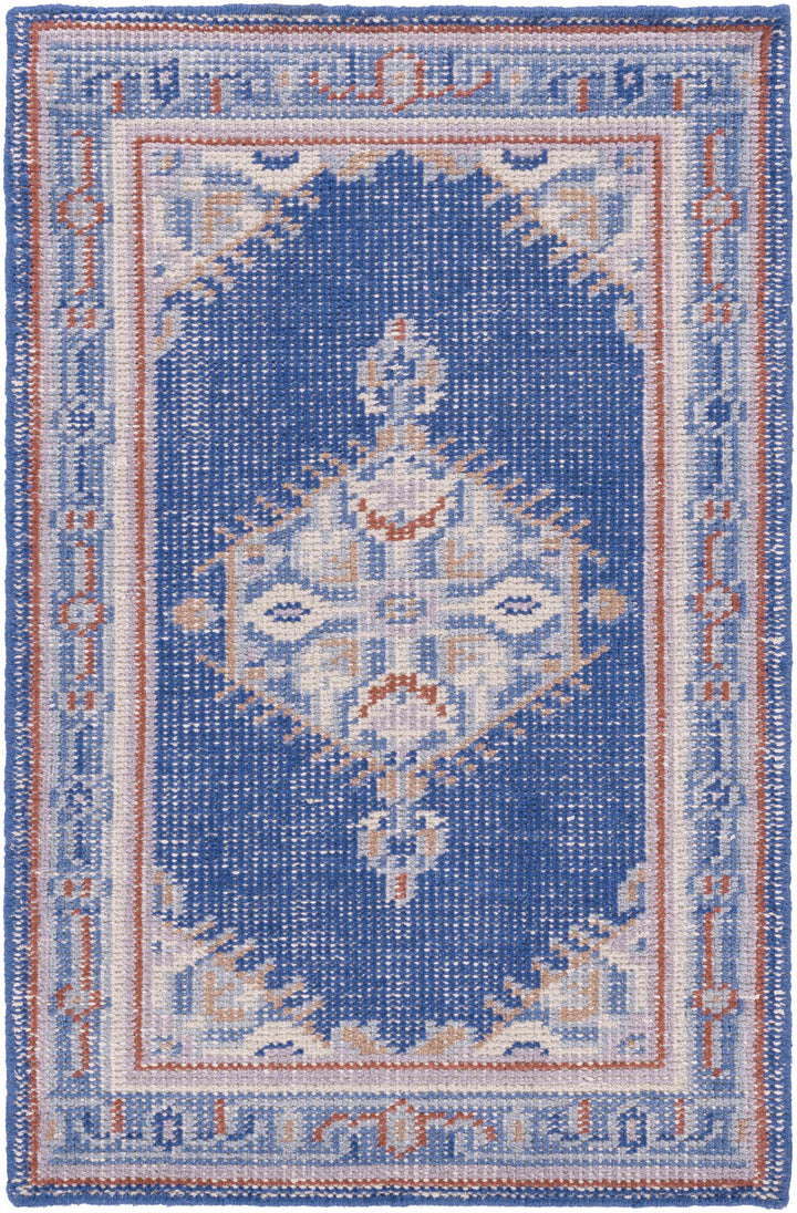 Clearview Traditional Style Blue And Beige Wool Area Rug