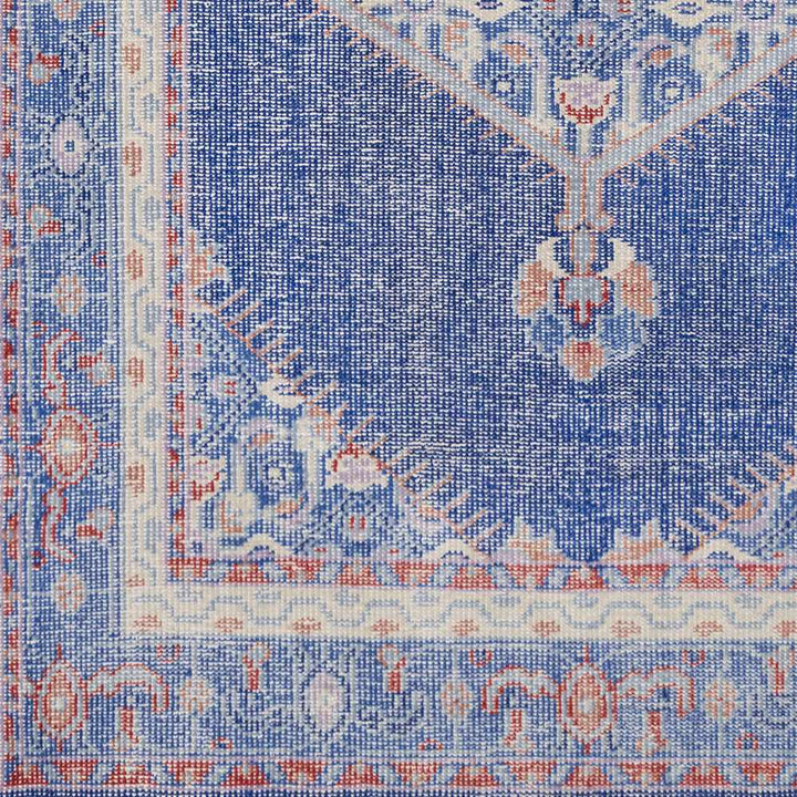 Clearview Traditional Style Blue And Beige Wool Area Rug