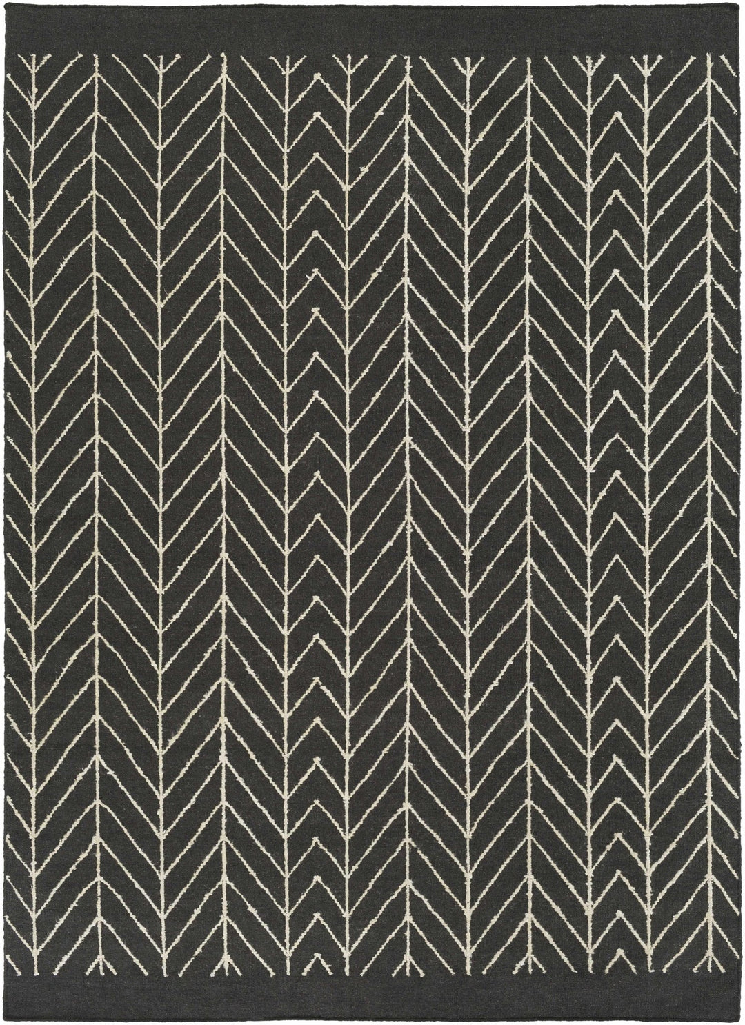 Clymer Contemporary chevron Design Black Rug - The Rug Decor