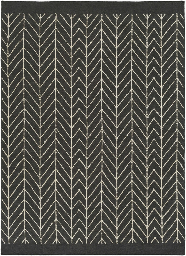 Clymer Contemporary chevron Design Black Rug - The Rug Decor