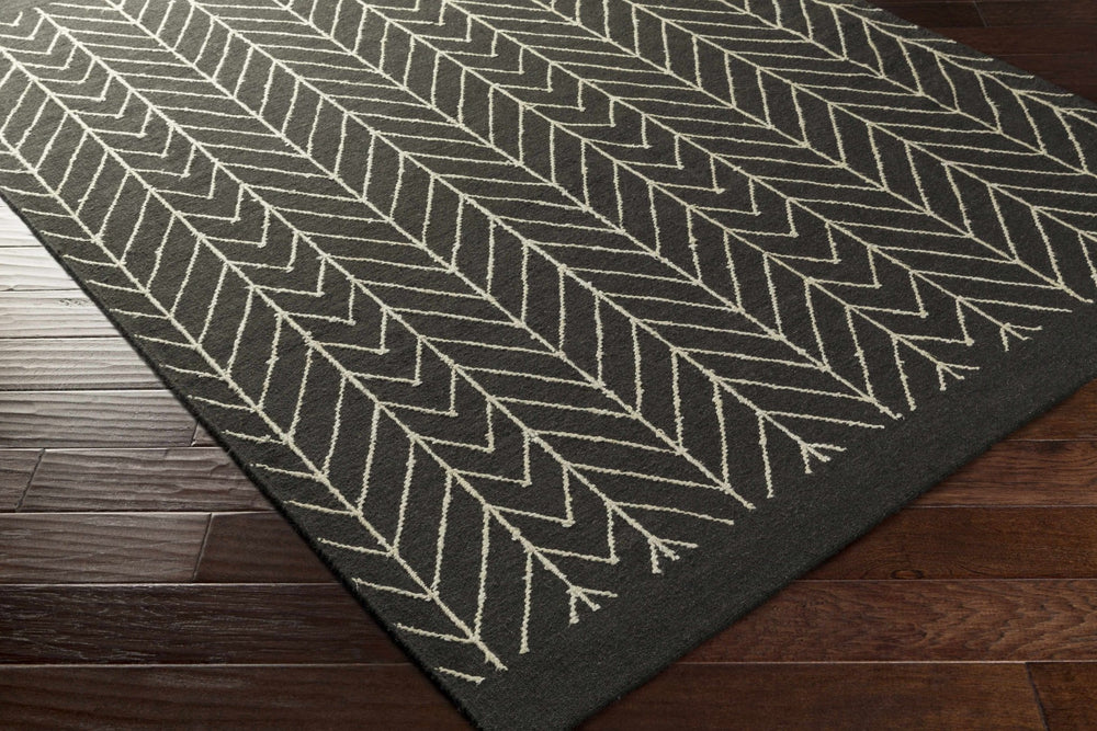 Clymer Contemporary chevron Design Black Rug - The Rug Decor